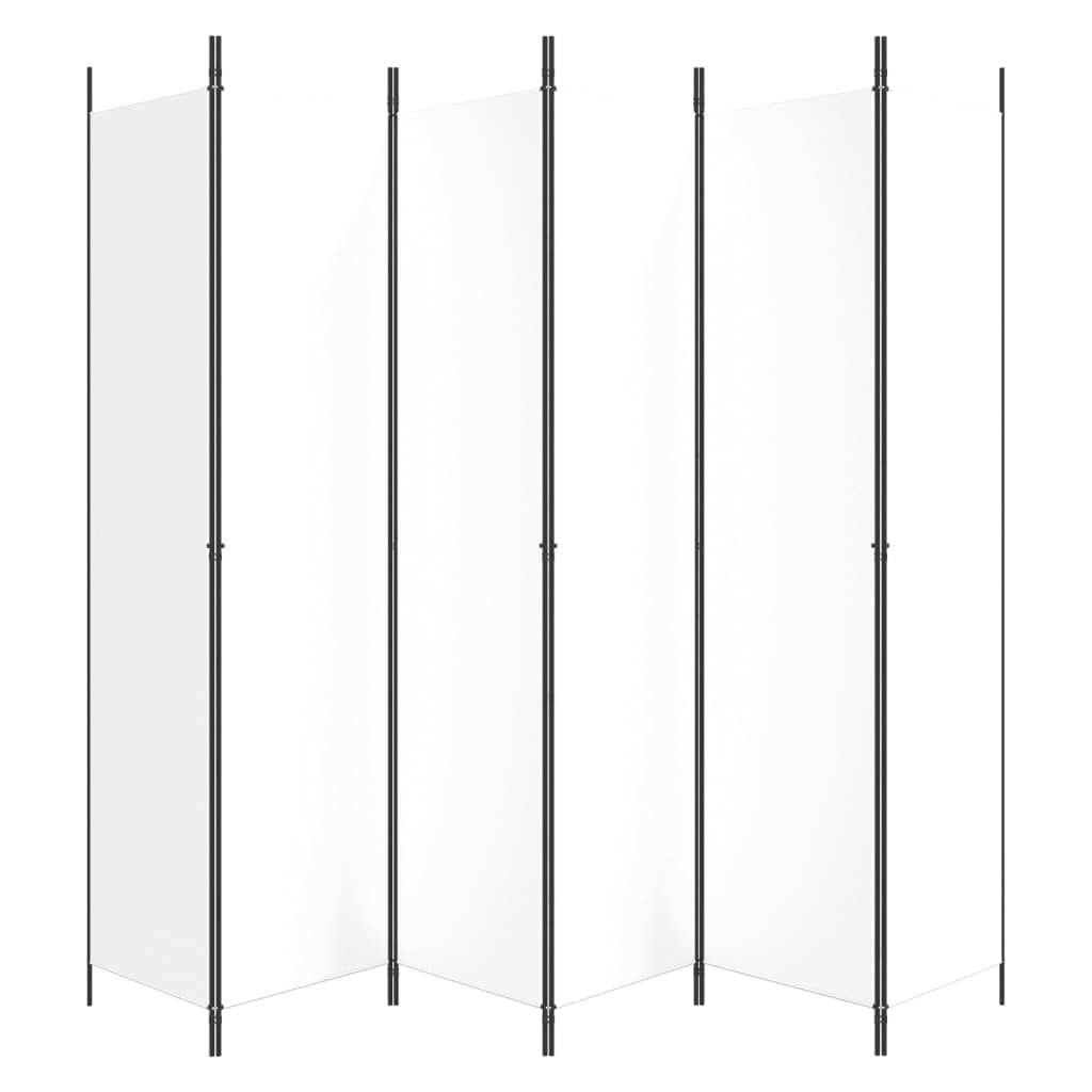 6-Panel Room Divider White 300x220cm | HomeAndLiving