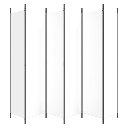 6-Panel Room Divider White 300x220cm | HomeAndLiving