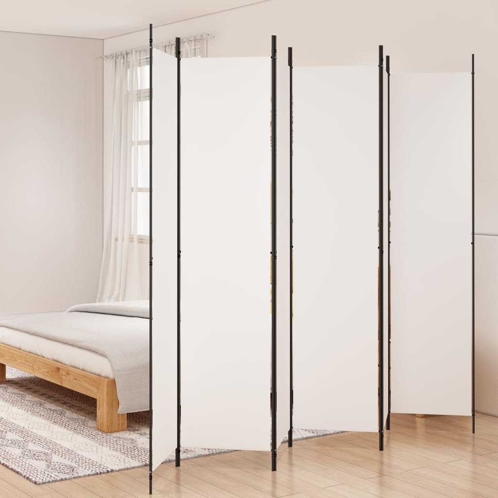 6-Panel Room Divider White 300x220cm | HomeAndLiving