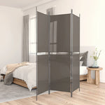 3-Panel Room Divider Anthracite Fabric