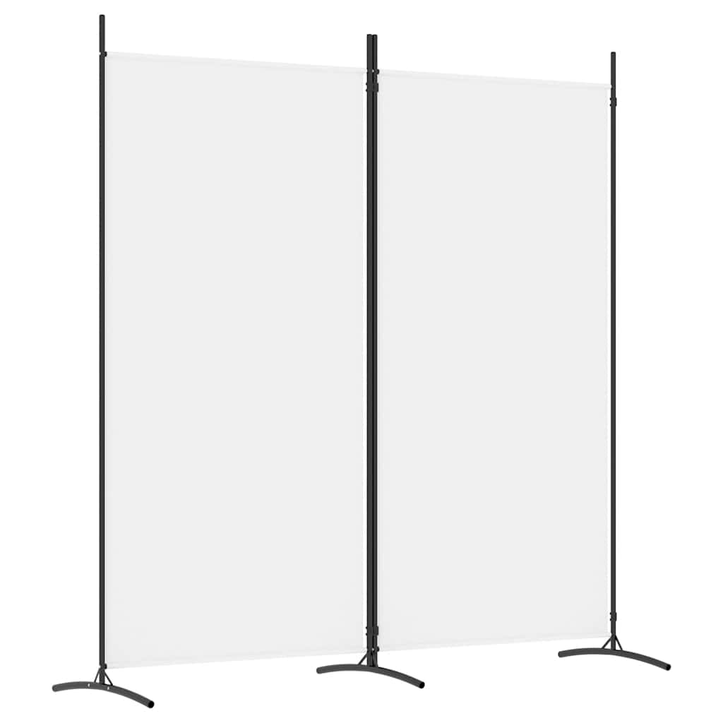 2-Panel Fabric Room Divider White 175x180cm | HomeAndLiving