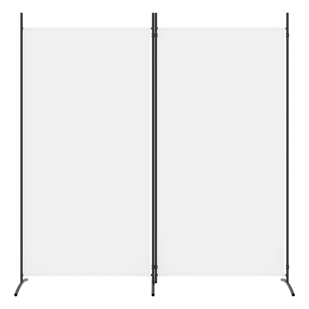 2-Panel Fabric Room Divider White 175x180cm | HomeAndLiving