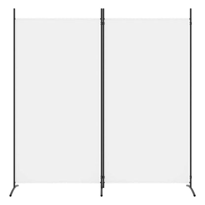 2-Panel Fabric Room Divider White 175x180cm | HomeAndLiving