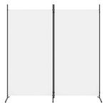 2-Panel Fabric Room Divider White 175x180cm | HomeAndLiving