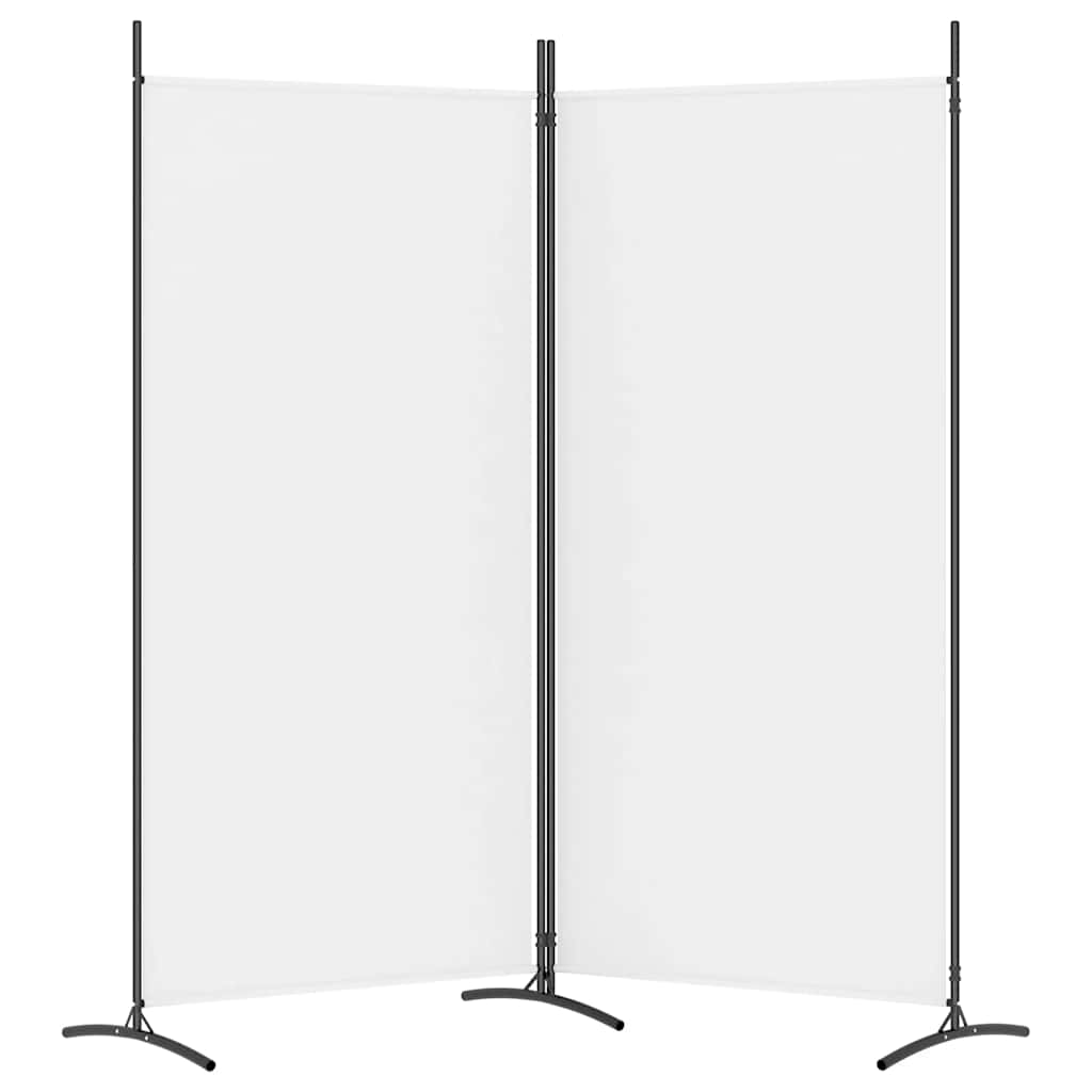 2-Panel Fabric Room Divider White 175x180cm | HomeAndLiving