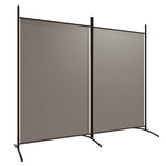 2-Panel Room Divider Anthracite Fabric 175x180cm | HomeAndLiving