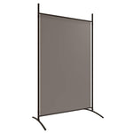 2-Panel Room Divider Anthracite Fabric 175x180cm | HomeAndLiving