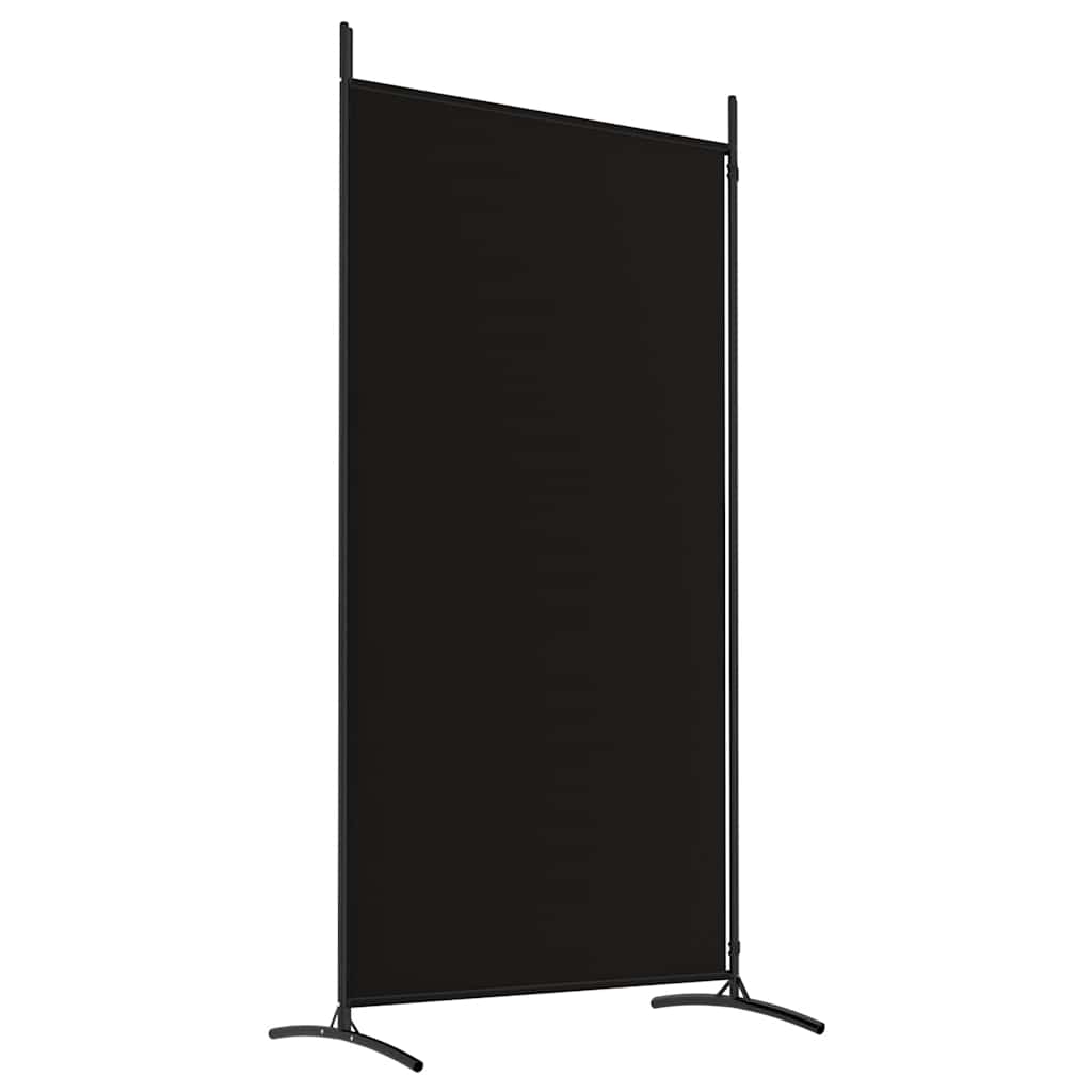 2-Panel Fabric Room Divider Black 175x180cm | HomeAndLiving