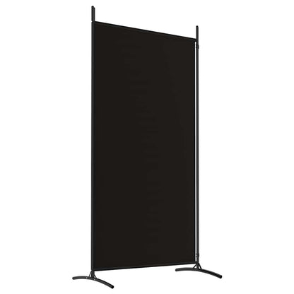 2-Panel Fabric Room Divider Black 175x180cm | HomeAndLiving