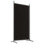 2-Panel Fabric Room Divider Black 175x180cm | HomeAndLiving