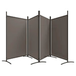 4-Panel Room Divider Anthracite Fabric 346cm | HomeAndLiving