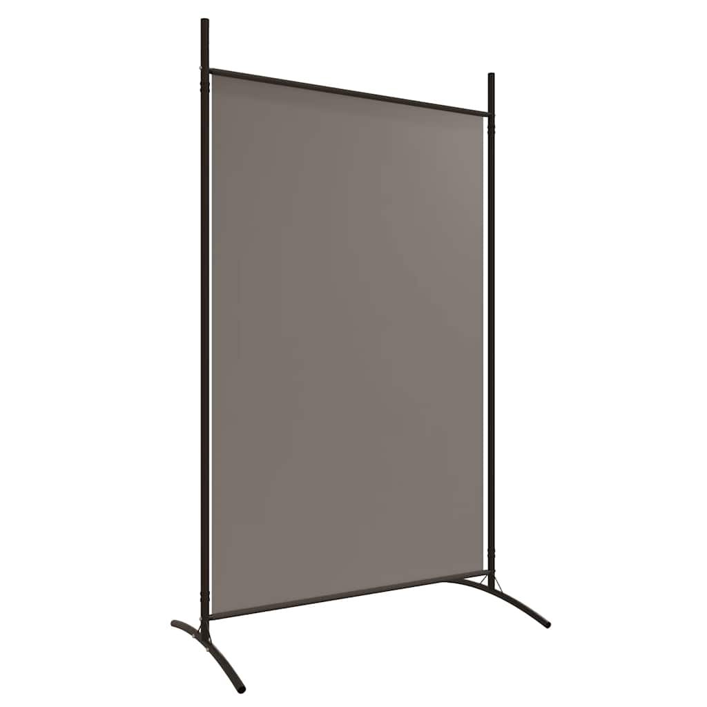 4-Panel Room Divider Anthracite Fabric 346cm | HomeAndLiving
