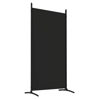 4-Panel Room Divider Black 346cm Fabric | HomeAndLiving