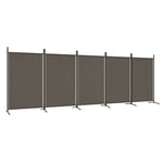 5-Panel Room Divider Anthracite 433cm Fabric | HomeAndLiving
