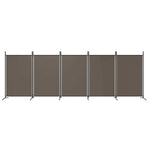 5-Panel Room Divider Anthracite 433cm Fabric | HomeAndLiving