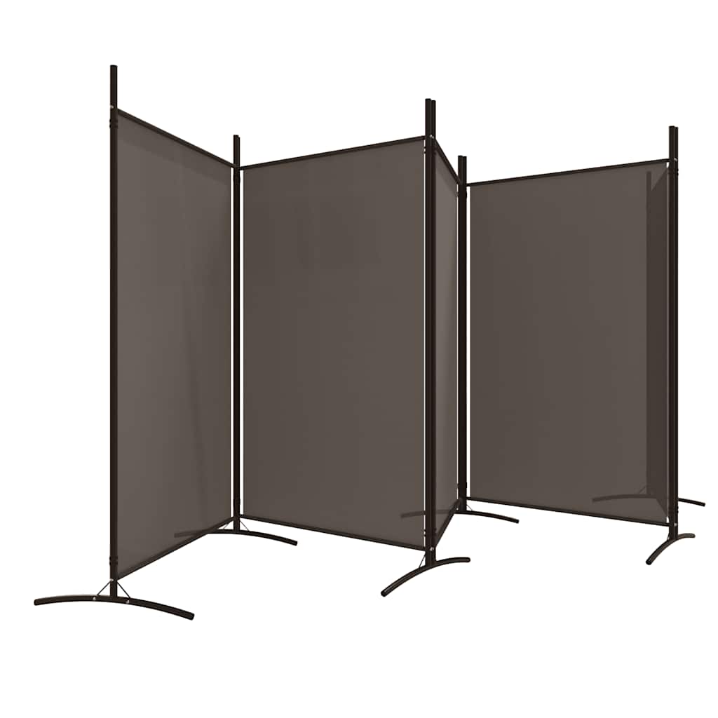 5-Panel Room Divider Anthracite 433cm Fabric | HomeAndLiving