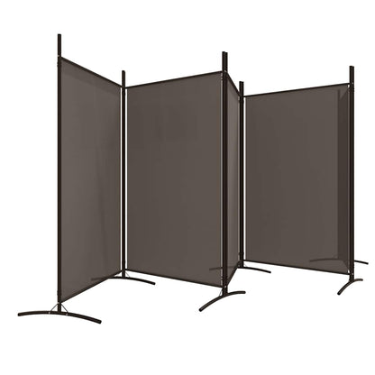 5-Panel Room Divider Anthracite 433cm Fabric | HomeAndLiving