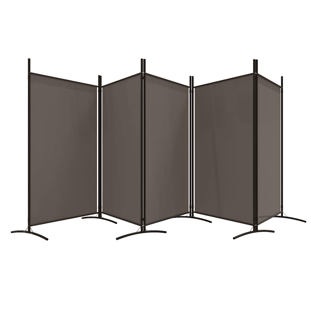 5-Panel Room Divider Anthracite 433cm Fabric | HomeAndLiving