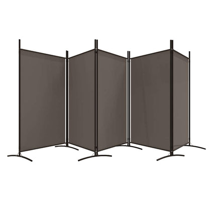 5-Panel Room Divider Anthracite 433cm Fabric | HomeAndLiving