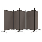 5-Panel Room Divider Anthracite 433cm Fabric | HomeAndLiving