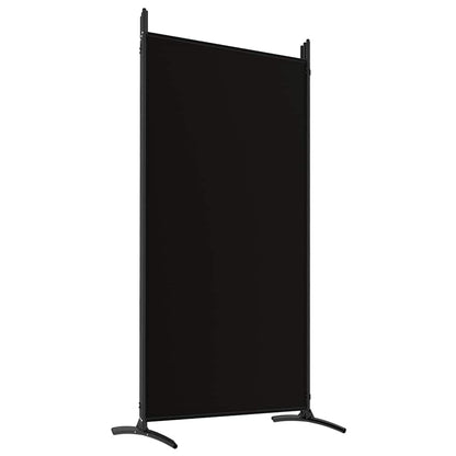 5-Panel Room Divider Black 433cm Fabric | HomeAndLiving
