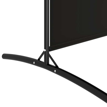 5-Panel Room Divider Black 433cm Fabric | HomeAndLiving