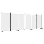 6 Panel Room Divider 520cm Fabric White | HomeAndLiving