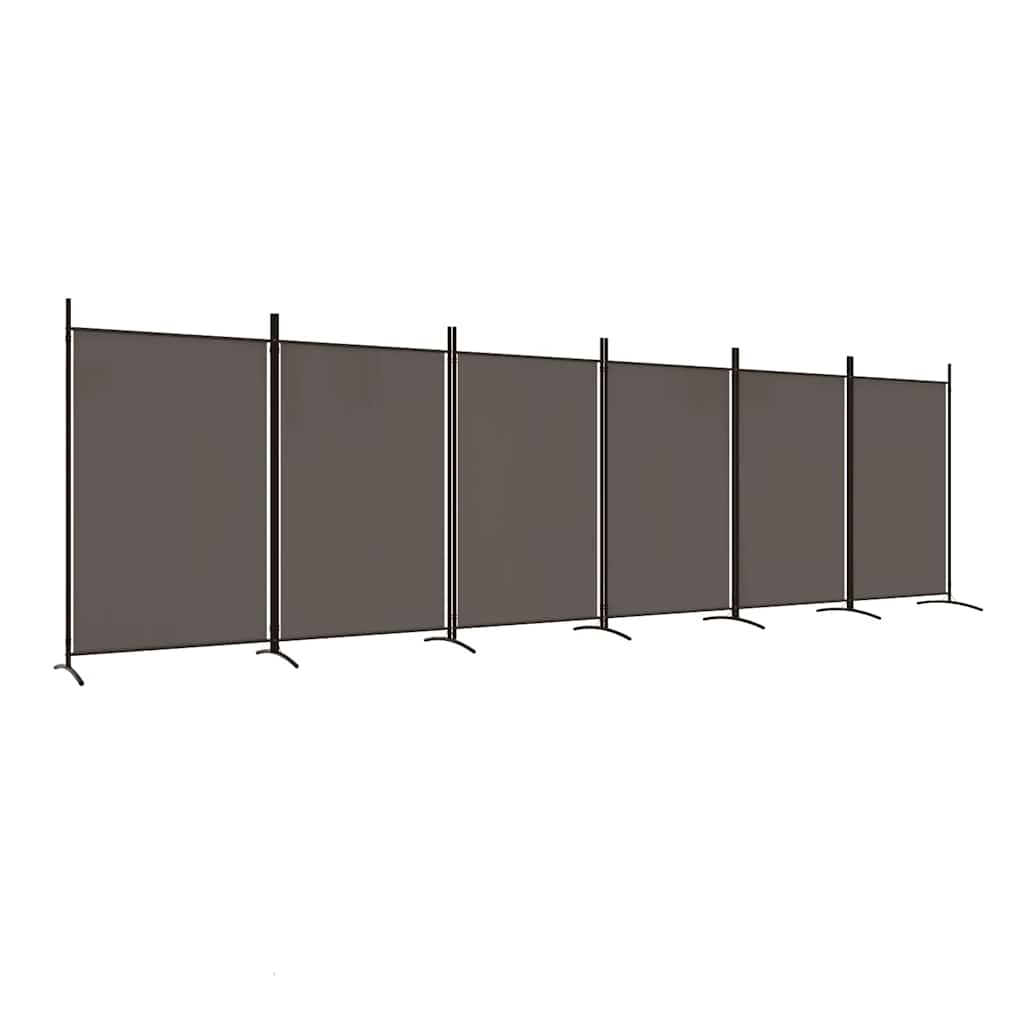6-Panel Room Divider 520cm Anthracite | HomeAndLiving