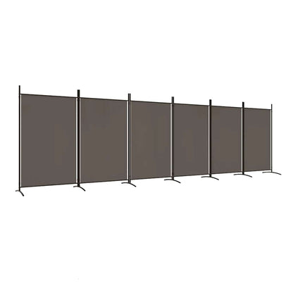 6-Panel Room Divider 520cm Anthracite | HomeAndLiving