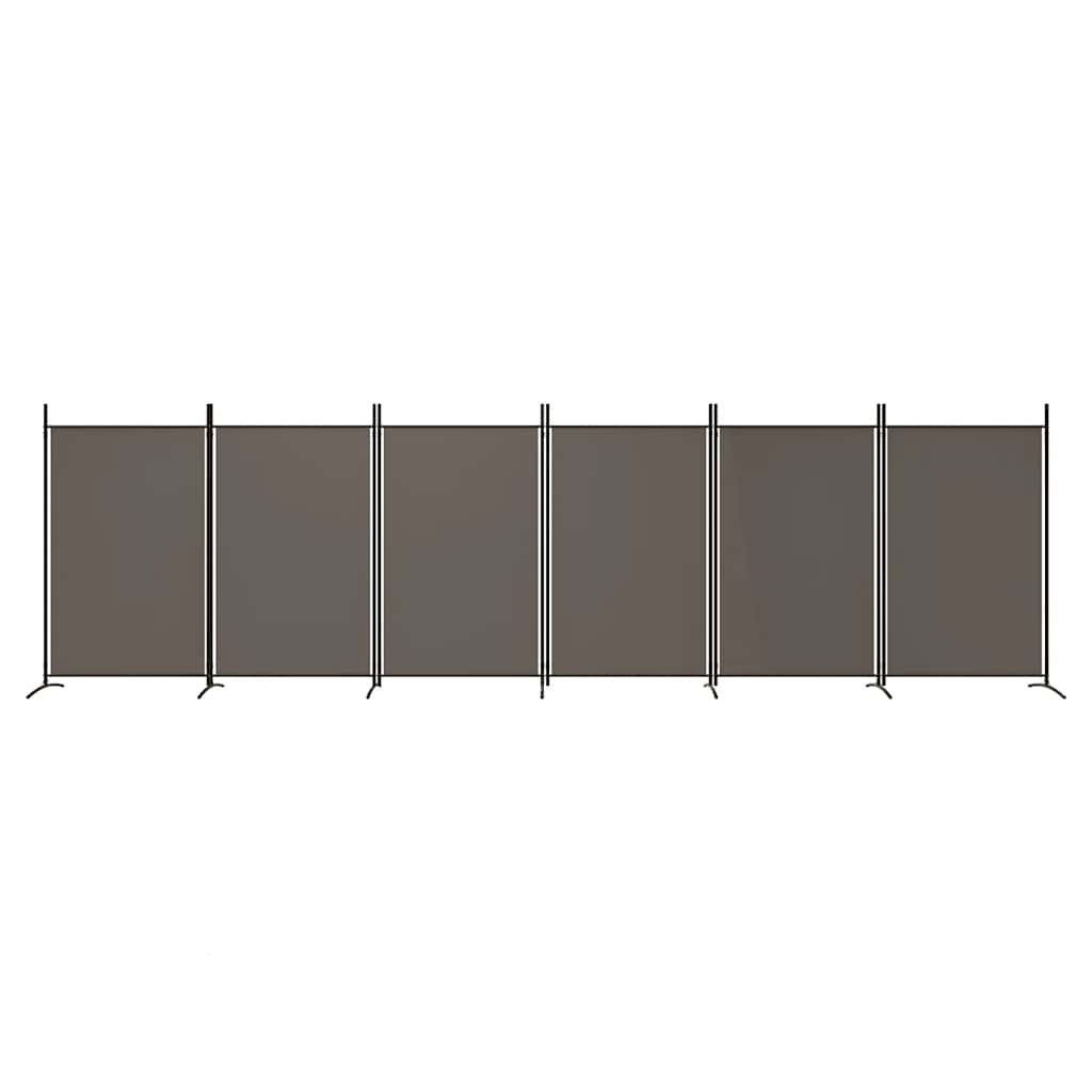 6-Panel Room Divider 520cm Anthracite | HomeAndLiving