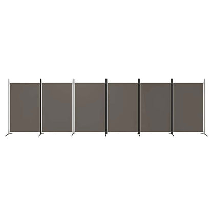 6-Panel Room Divider 520cm Anthracite | HomeAndLiving