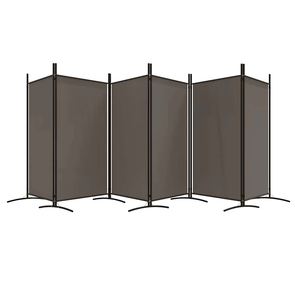 6-Panel Room Divider 520cm Anthracite | HomeAndLiving