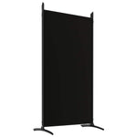 6-Panel Room Divider Black 520cm Fabric | HomeAndLiving