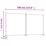 2-Panel Fabric Room Divider 348x180cm | HomeAndLiving