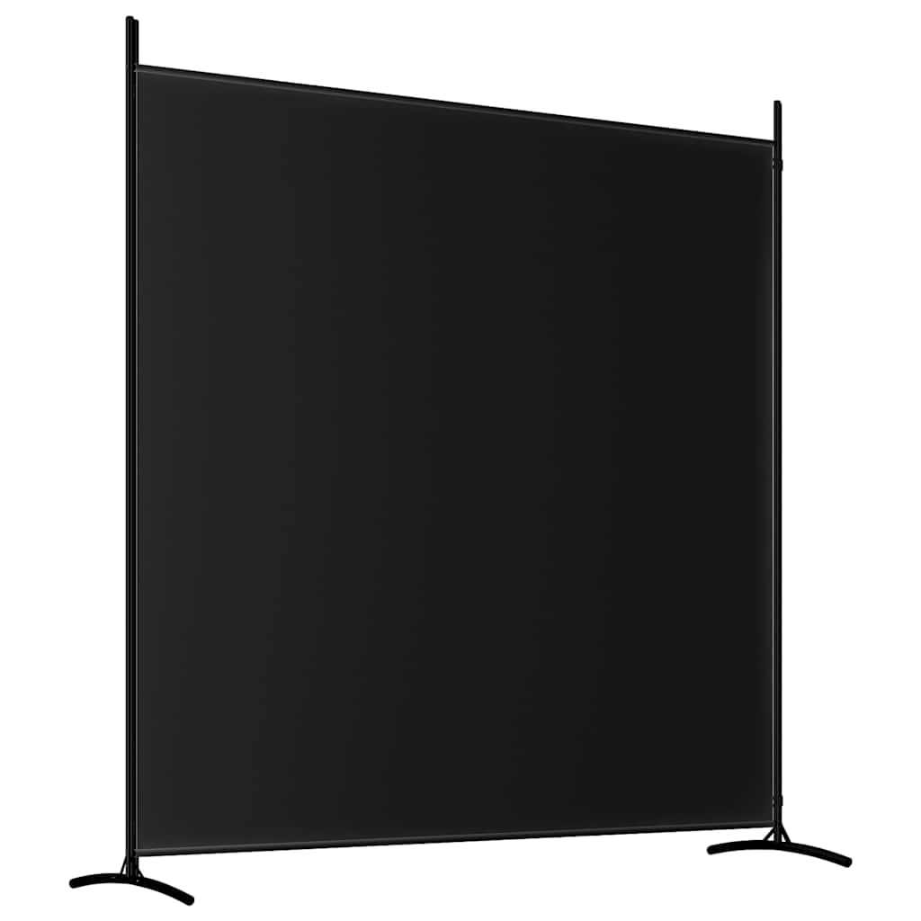 2-Panel Fabric Room Divider 348x180cm Black | HomeAndLiving