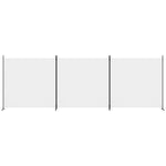 3 Panel Room Divider 525x180cm White Fabric | HomeAndLiving