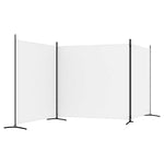 3 Panel Room Divider 525x180cm White Fabric | HomeAndLiving