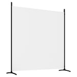 3 Panel Room Divider 525x180cm White Fabric | HomeAndLiving