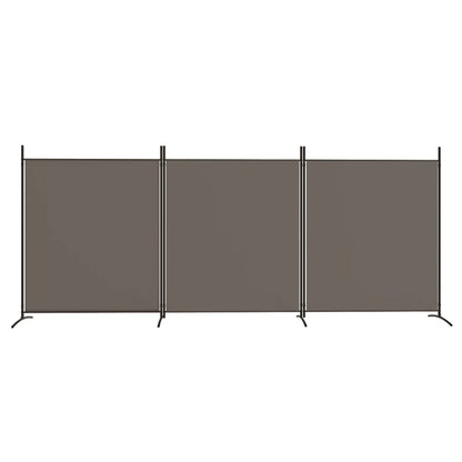 3-Panel Room Divider 525cm Anthracite Fabric | HomeAndLiving