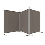 3-Panel Room Divider 525cm Anthracite Fabric | HomeAndLiving