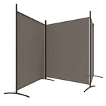3-Panel Room Divider 525cm Anthracite Fabric | HomeAndLiving