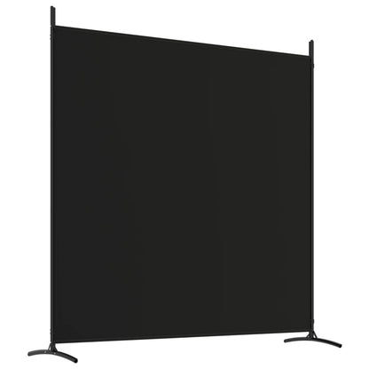 3 Panel Room Divider Black Fabric 525cm | HomeAndLiving