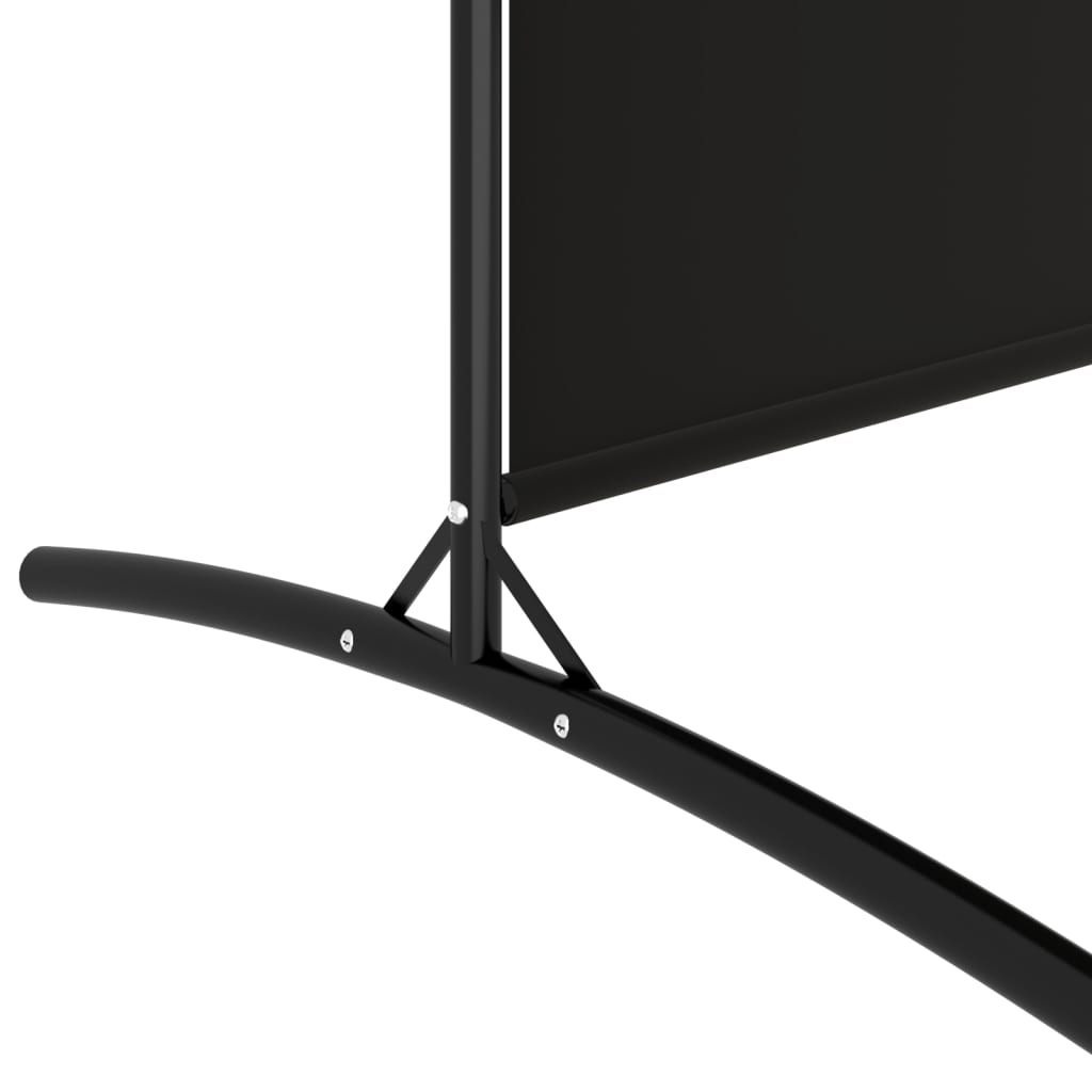 3 Panel Room Divider Black Fabric 525cm | HomeAndLiving