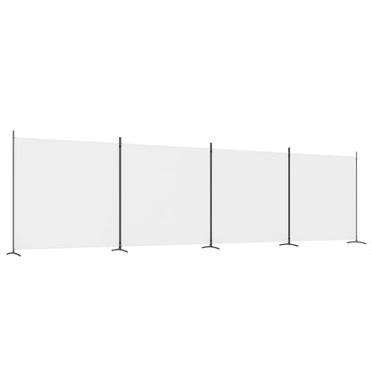 4-Panel Fabric Room Divider 698cm White | HomeAndLiving