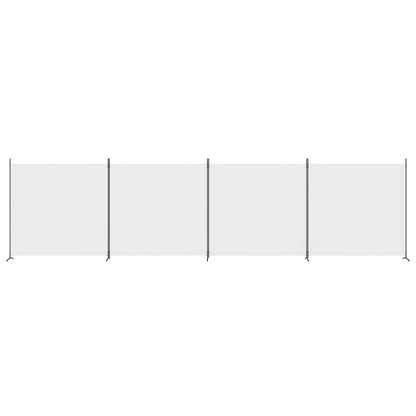 4-Panel Fabric Room Divider 698cm White | HomeAndLiving