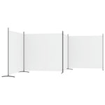 4-Panel Fabric Room Divider 698cm White | HomeAndLiving