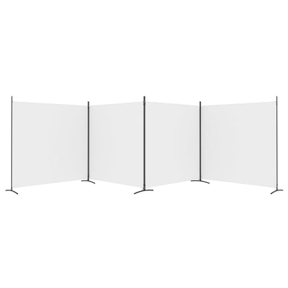 4-Panel Fabric Room Divider 698cm White | HomeAndLiving