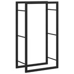 Steel Firewood Rack Matt Black 94cm | HomeAndLiving