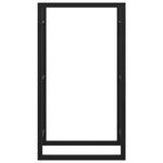 Steel Firewood Rack Matt Black 94cm | HomeAndLiving