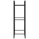 Steel Firewood Rack Matt Black 94cm | HomeAndLiving